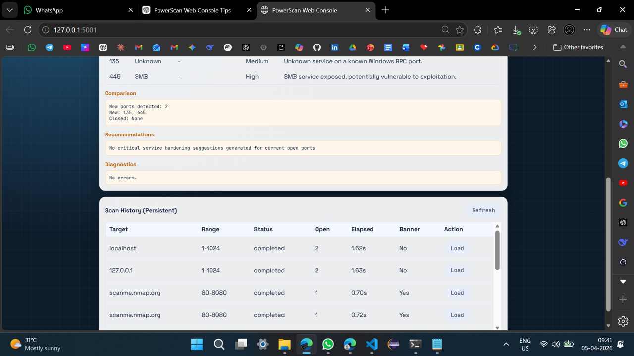Diagnostics and host monitoring